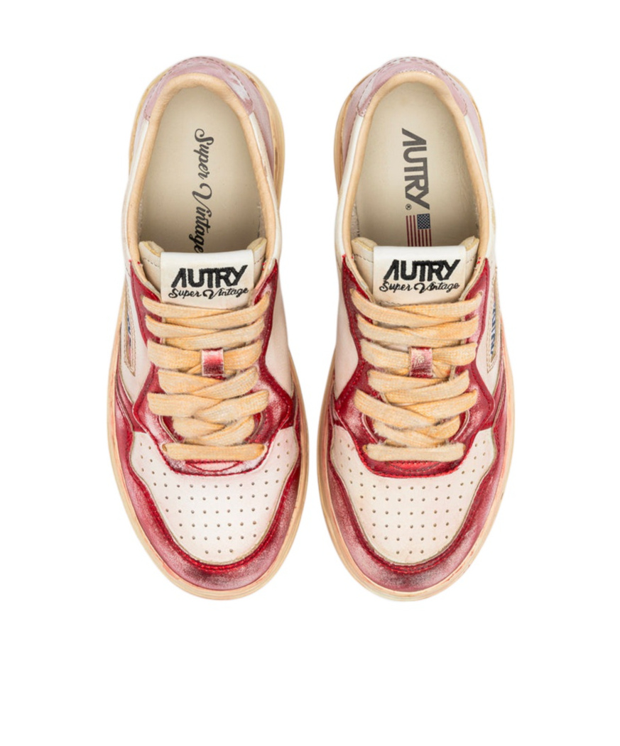 Autry Lace-up Low-cut Skate Shoes In Nude