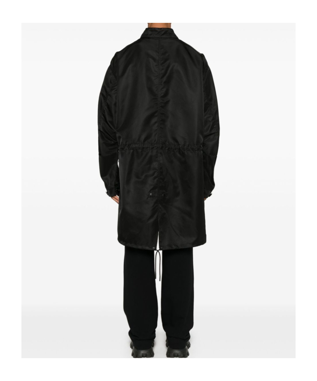 Givenchy Adjustable Waist And Hem Coat In Black