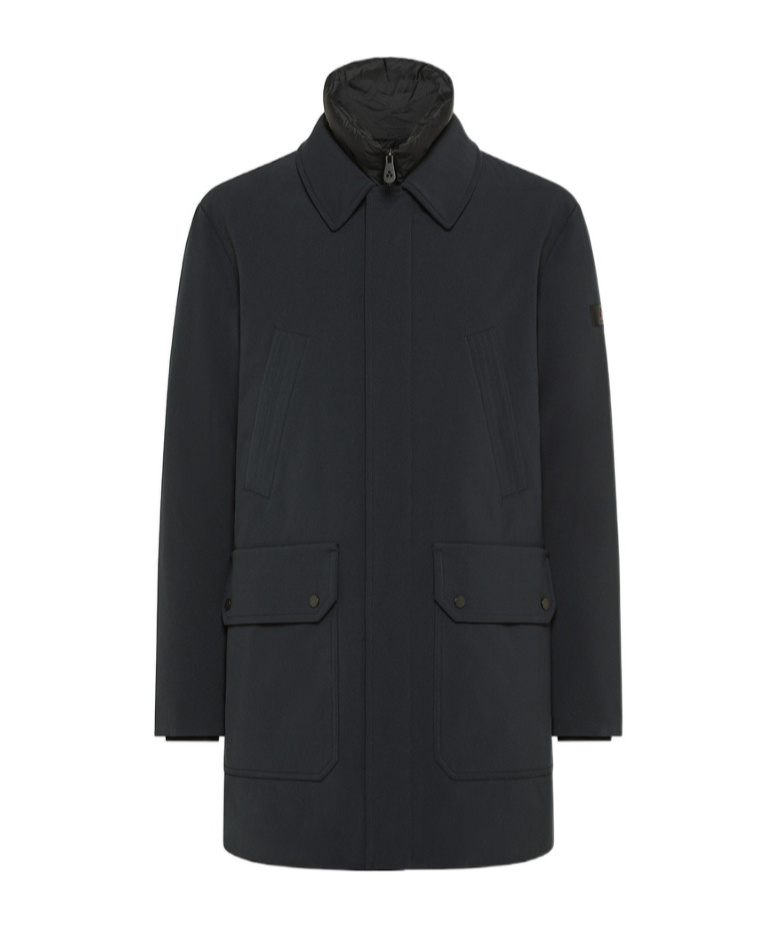 Peuterey Double Neck Carcoat In Black