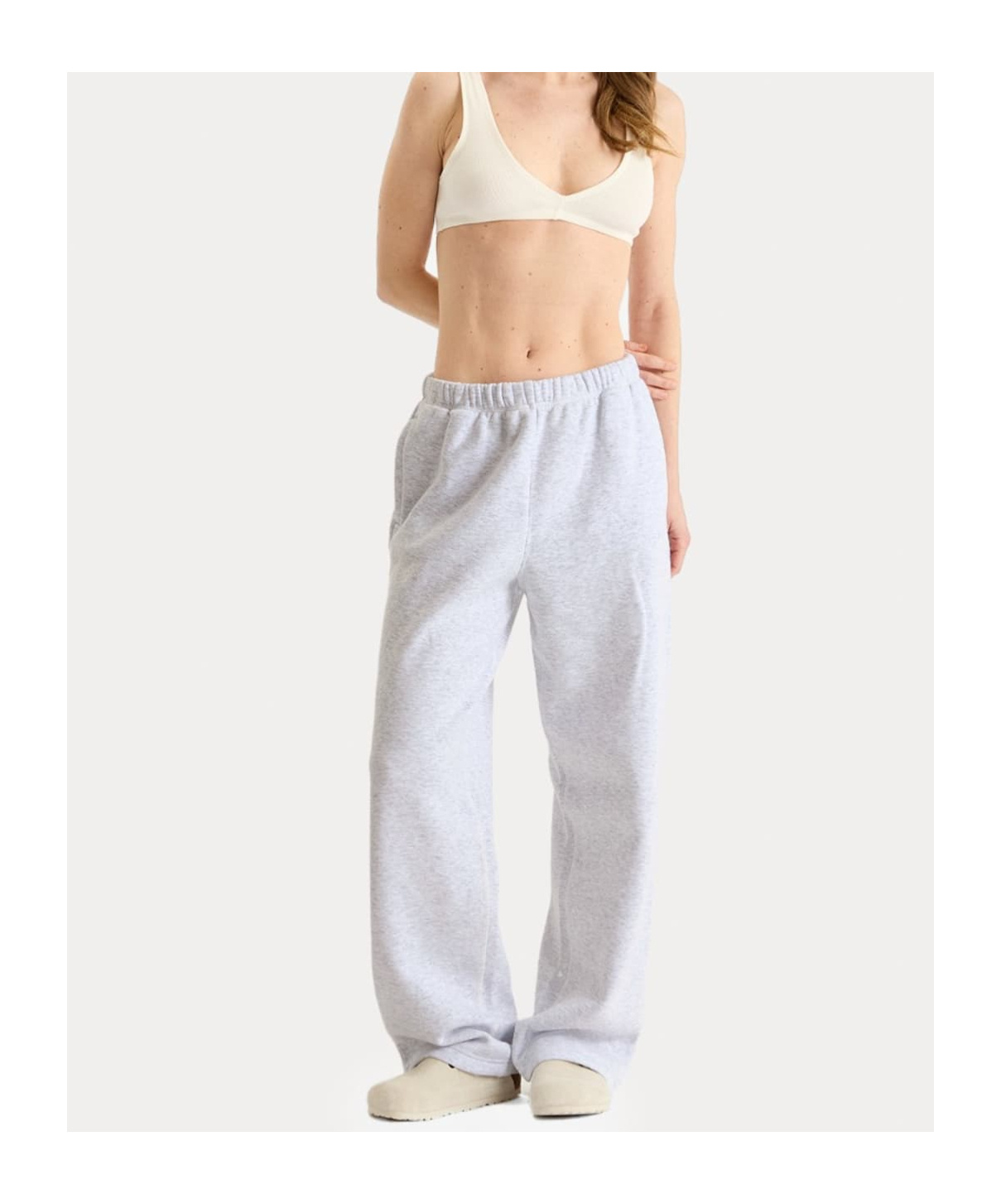 Skims Elastic Waist Sweatpants In Light Heather Gray