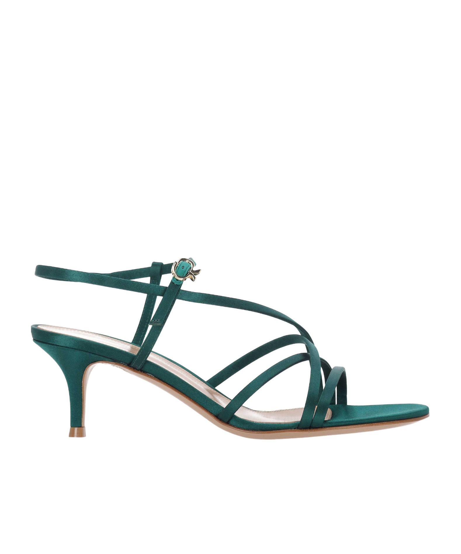 Gianvito Rossi Buckle Detailed Heeled Sandals In Green