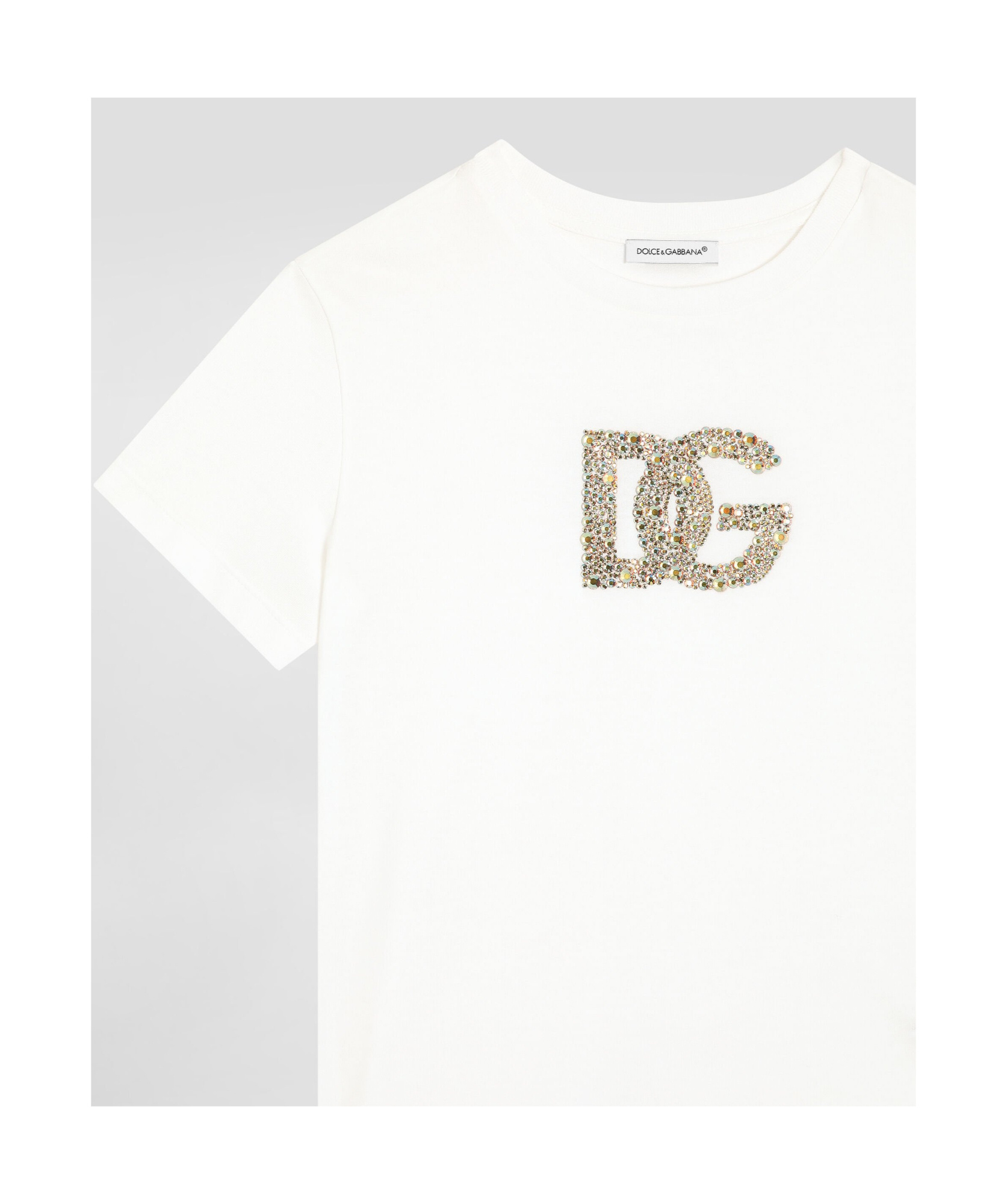Dolce & Gabbana Dg Logo Jersey T-shirt In White