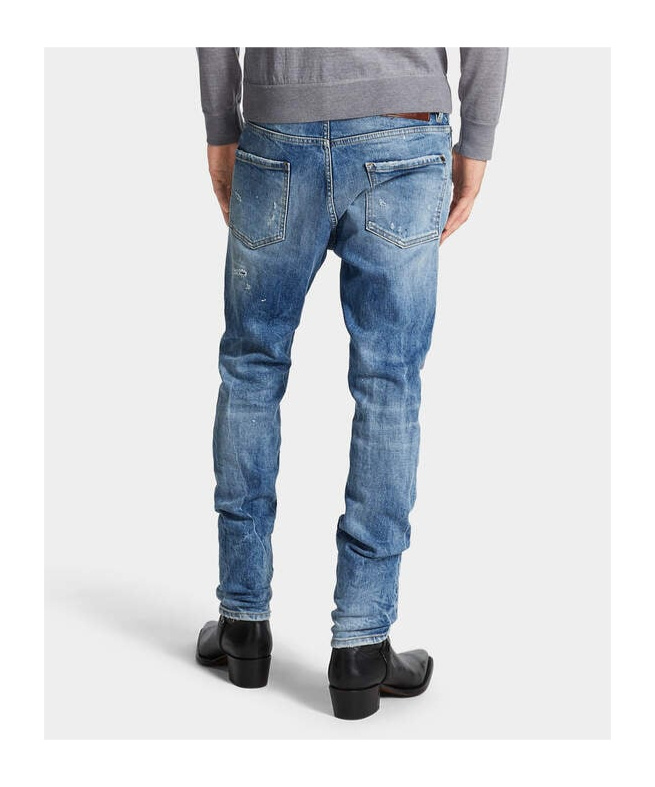 Dsquared2 Cool Guy Blue Five Pocket Jeans With Faded Effect In Denim Man In Blue