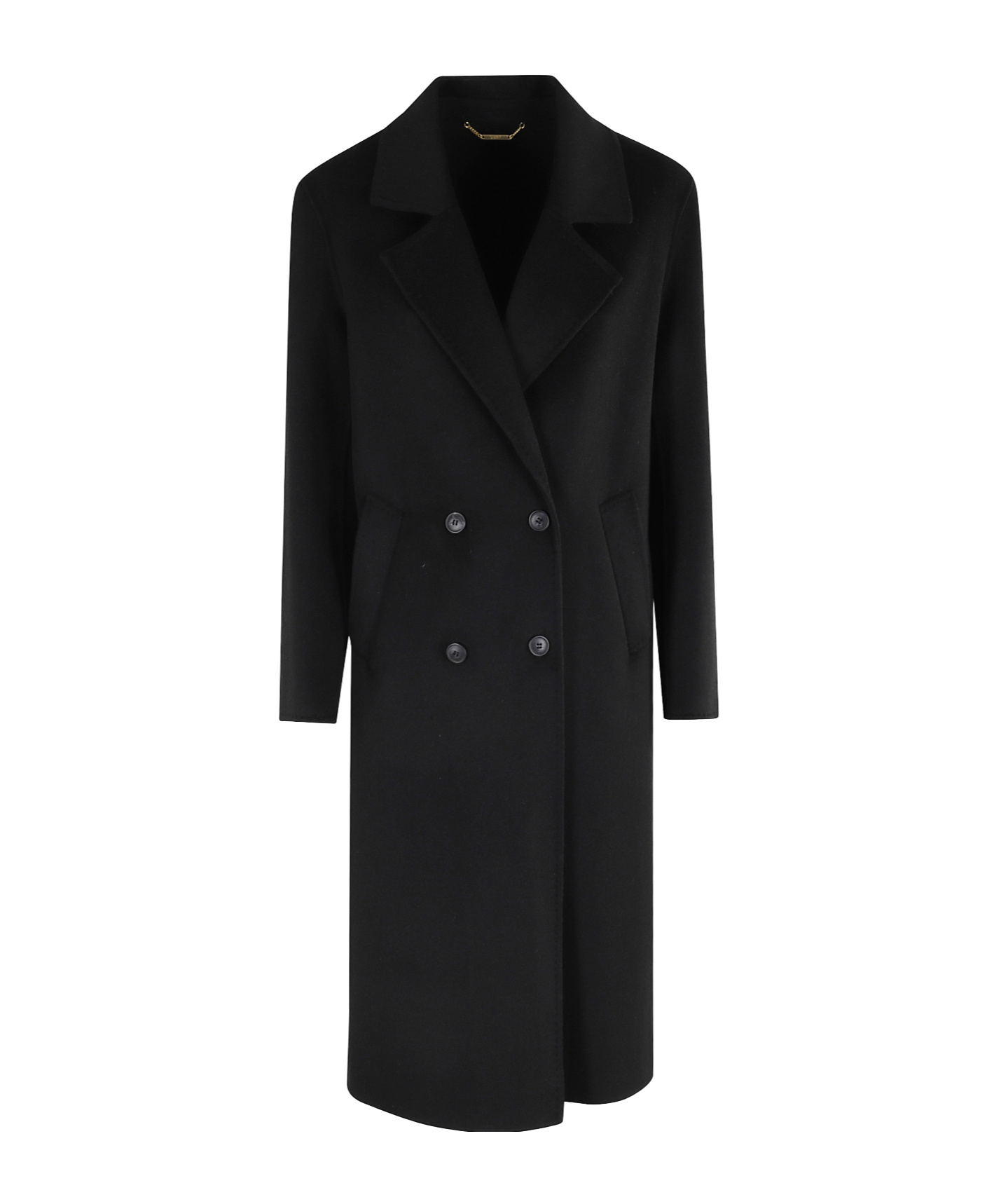 Seventy Double-breasted Wool Coat In Black
