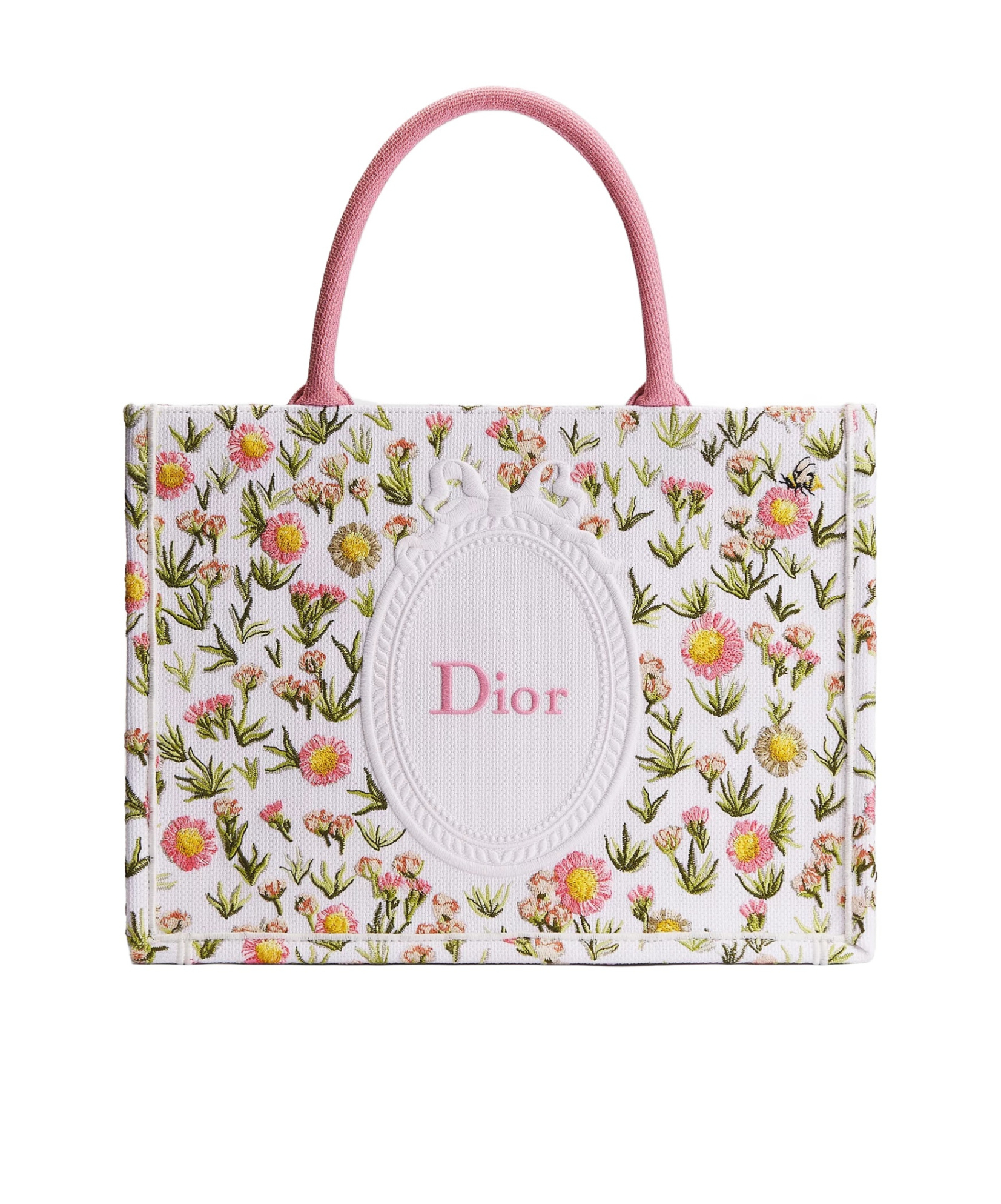 Dior Medium  Book Tote With Strap In Purple