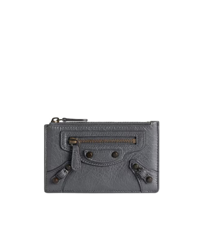 Balenciaga Women's Le City Long Coin And Card Holder In Volcanic Rock In Volcanic Rocks