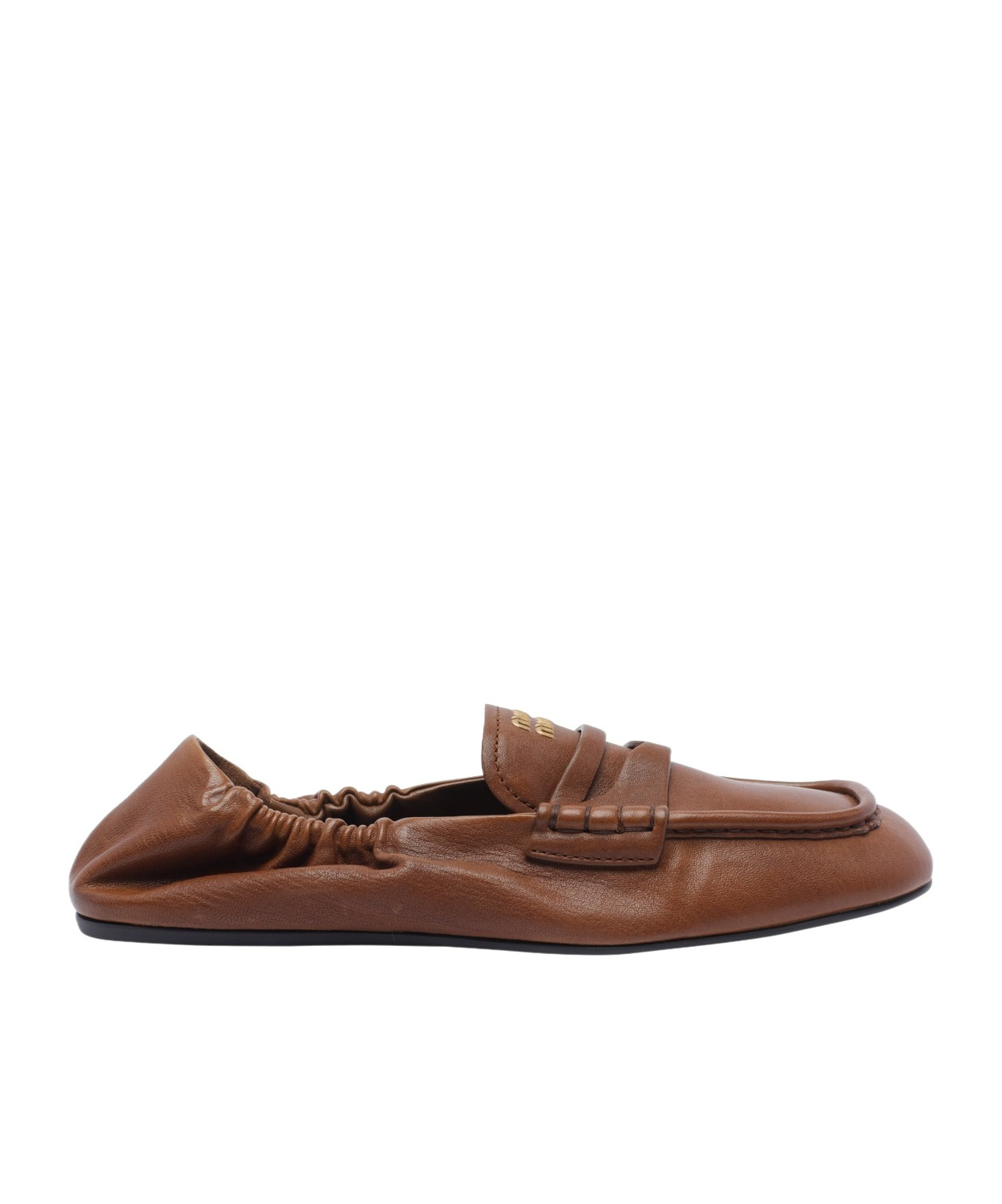 MIU MIU ROUND HEAD LOAFER SHOES
