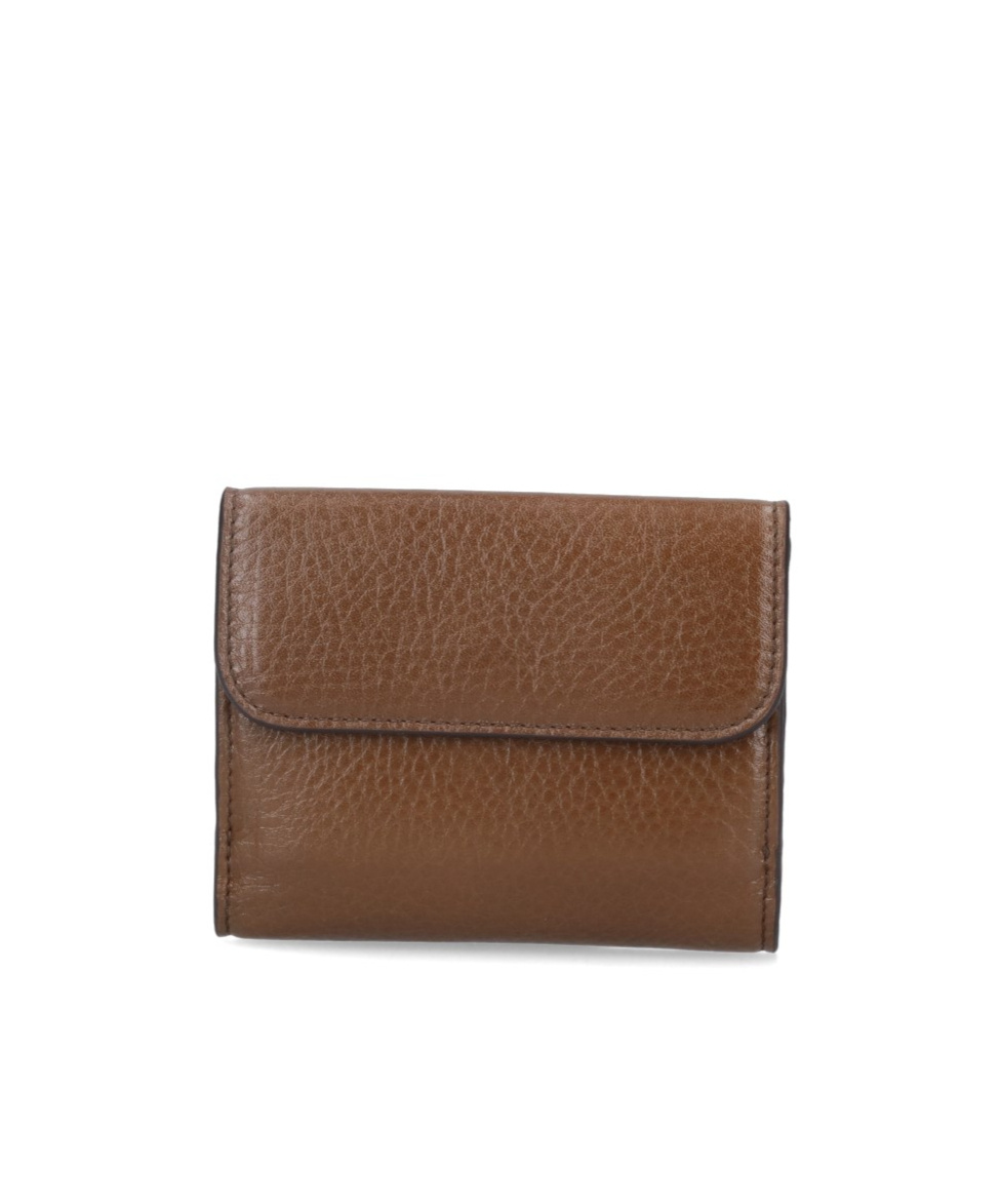 Chloé Tri-fold Logo Wallet In Brown