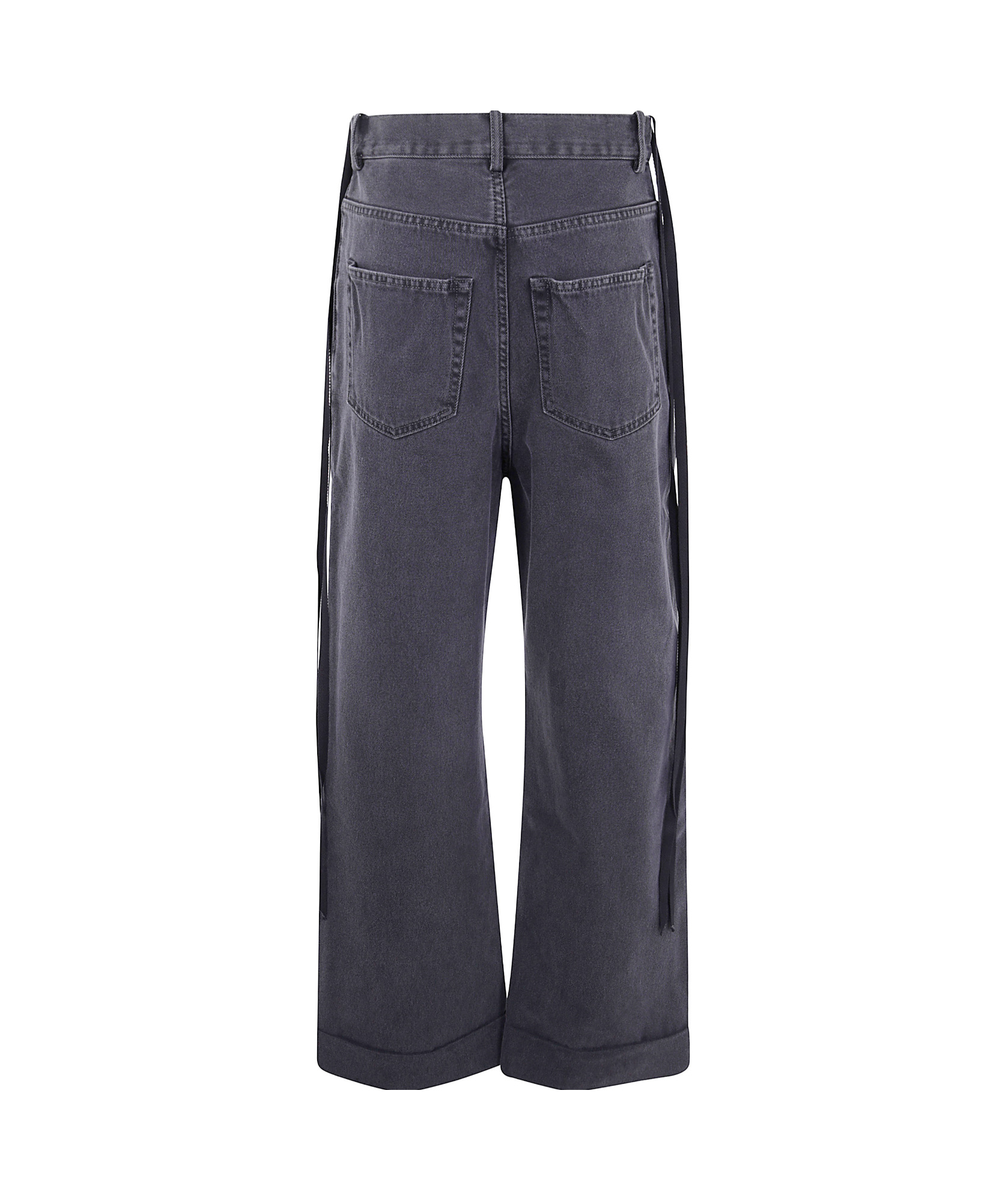 Ann Demeulemeester Wide-leg Cotton Jeans In Black