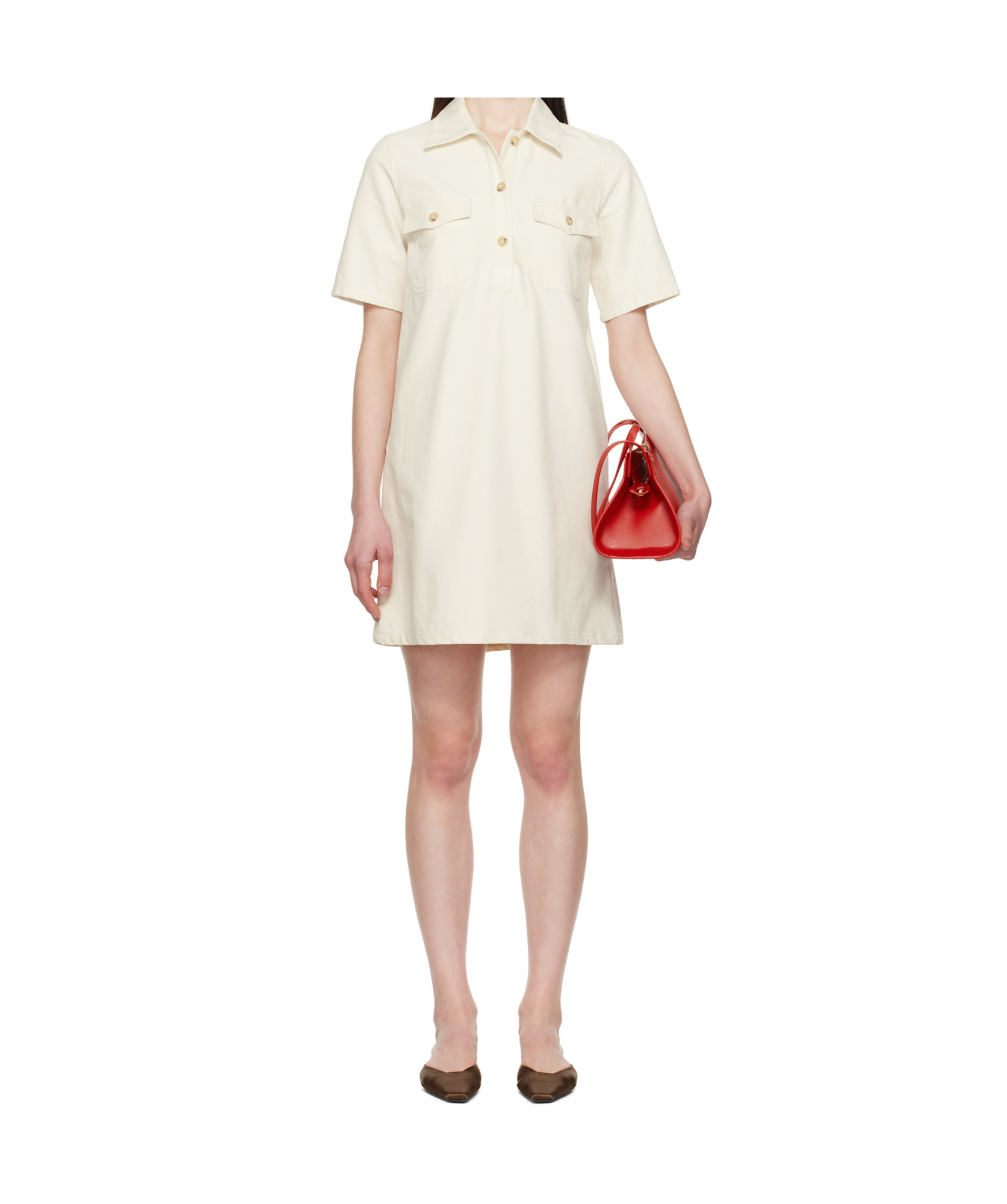 Apc Off-white Selia Minidress In Off-white