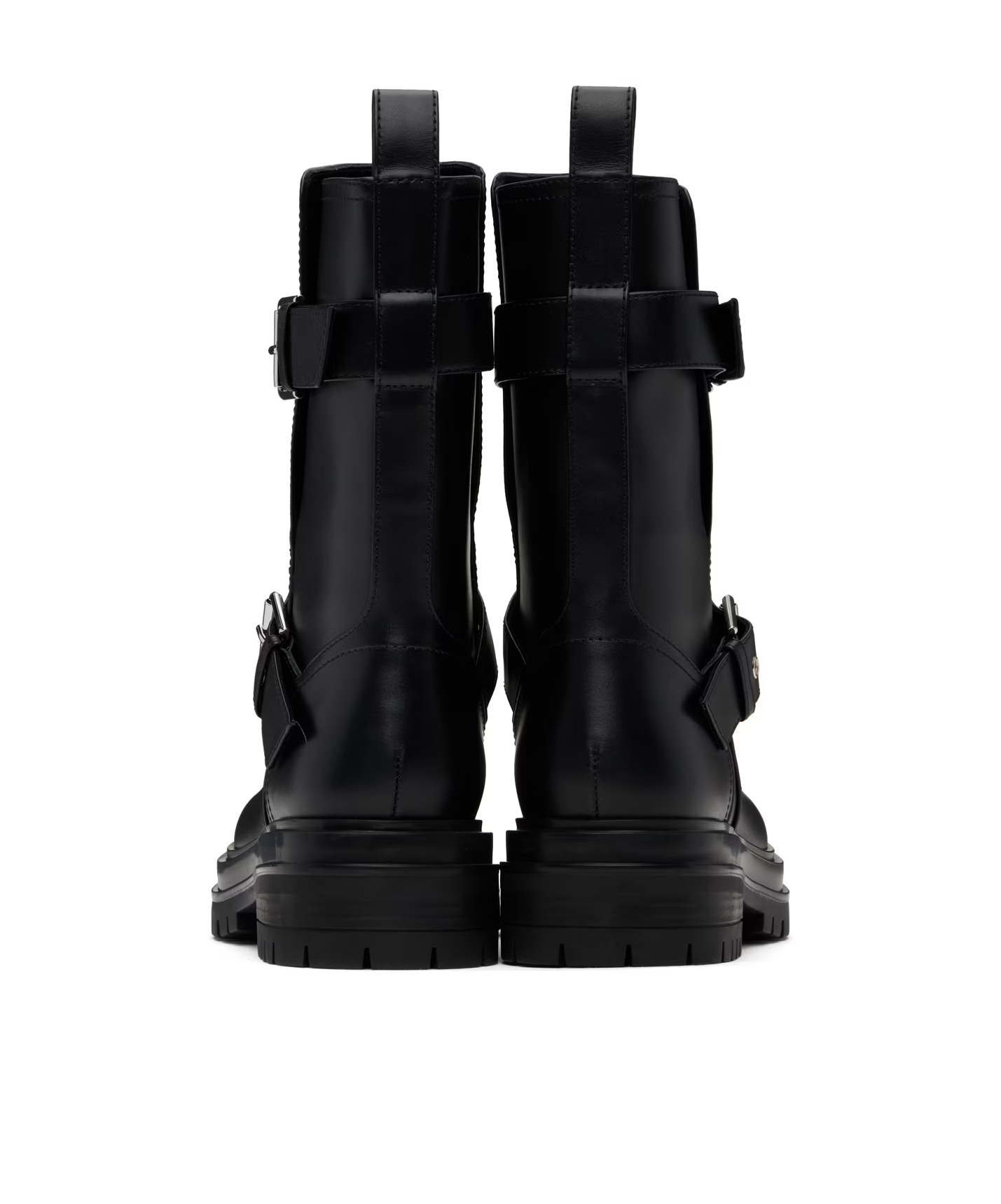 Gianvito Rossi Black Leather Biker Boots In Black