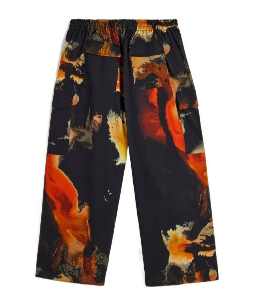 Y-3 Aop Ut Twill Overalls In Multi