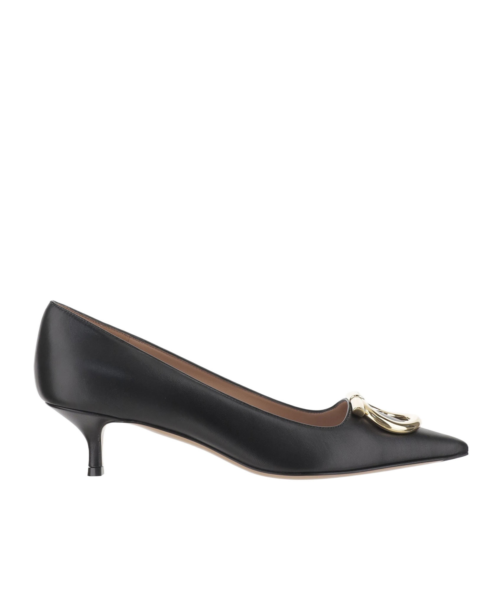 Ferragamo 40mm Gancini Pointed-toe Pumps In Black