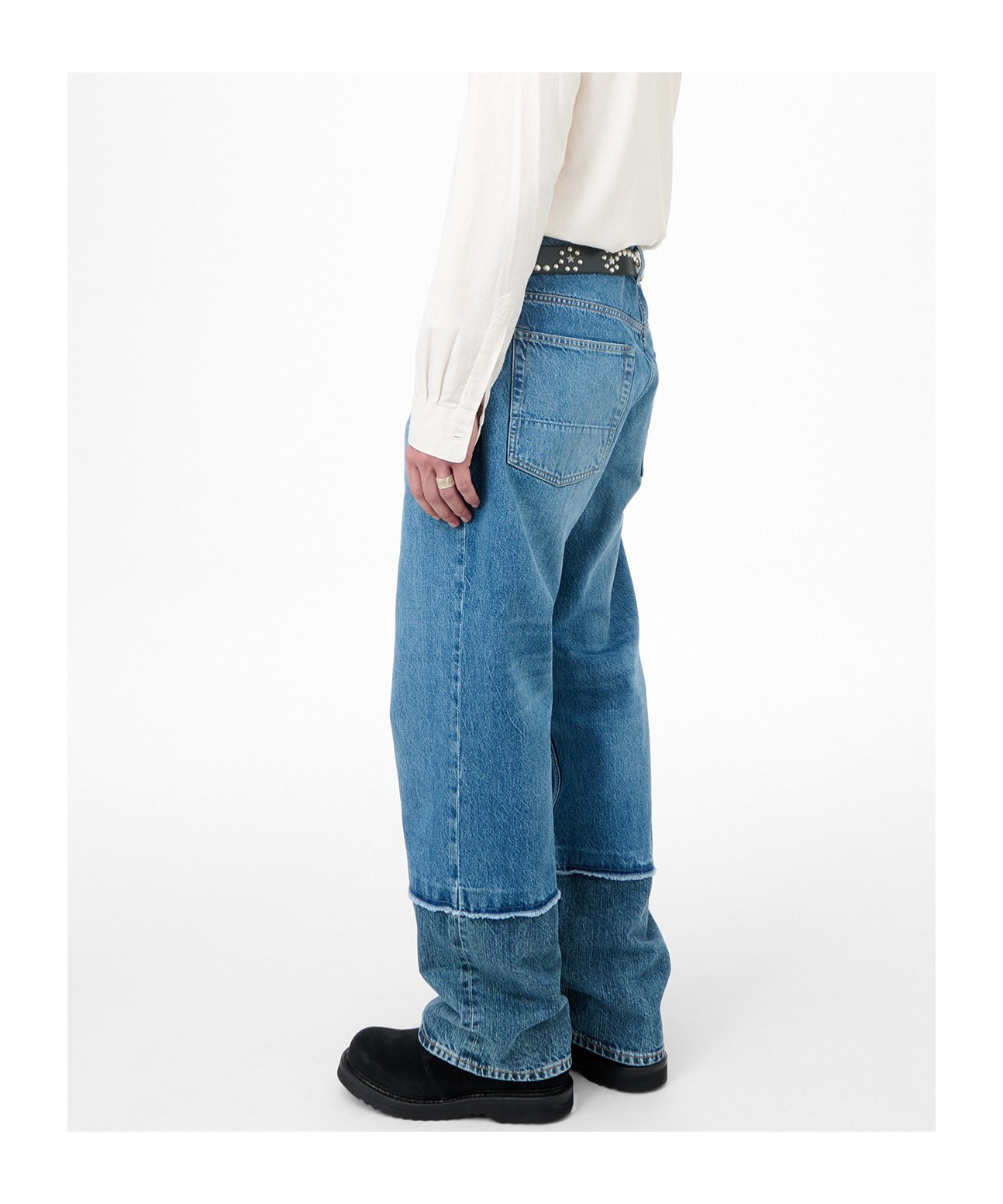 Our Legacy Wide Leg Relaxed Trousers In Denim In Blue