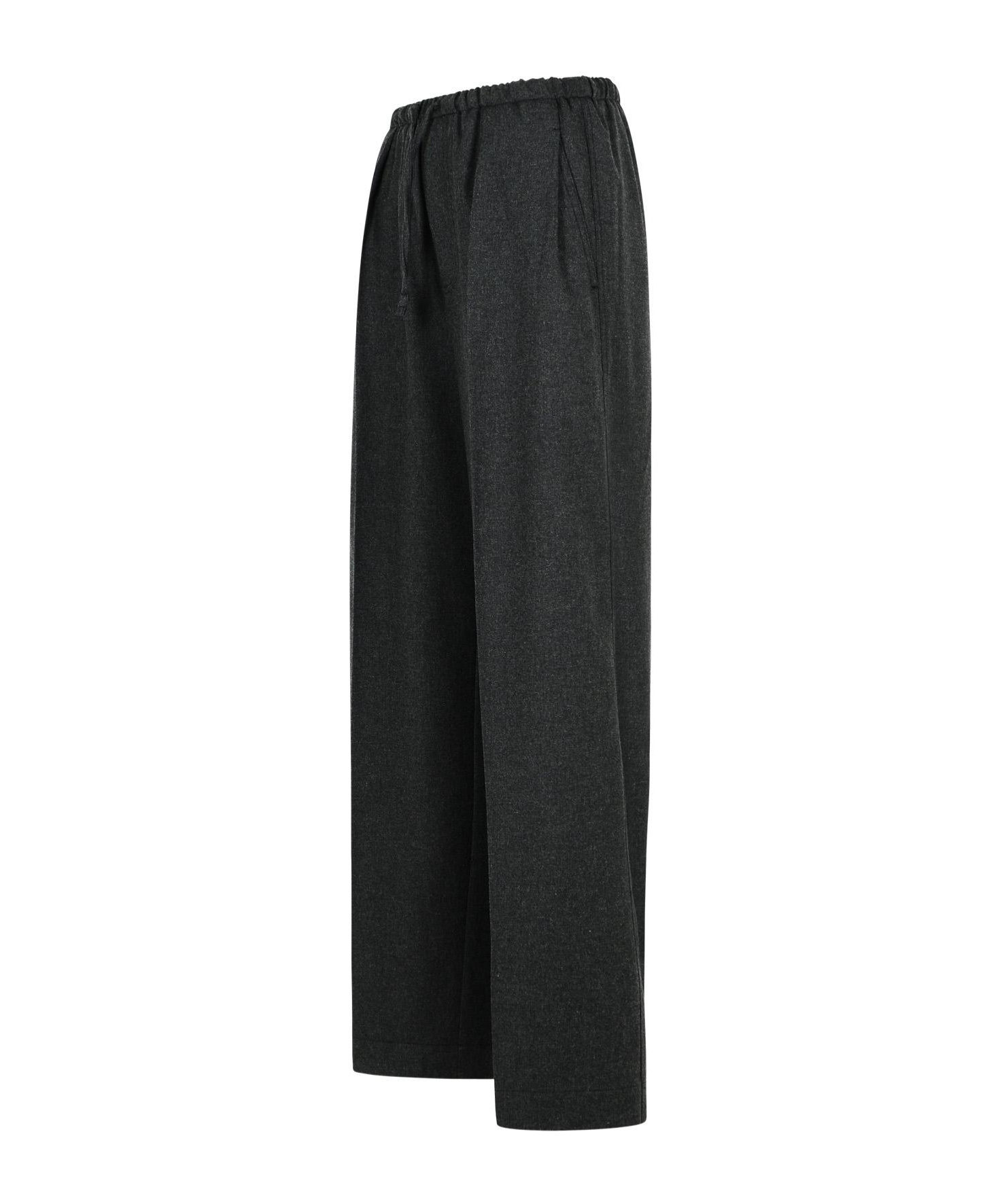 Closed Elastic Waist Casual Pants In Black