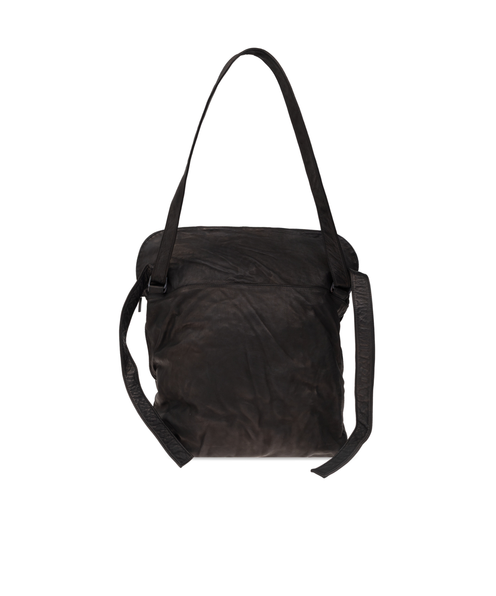 Yohji Yamamoto Zippered Shoulder Bag In Black