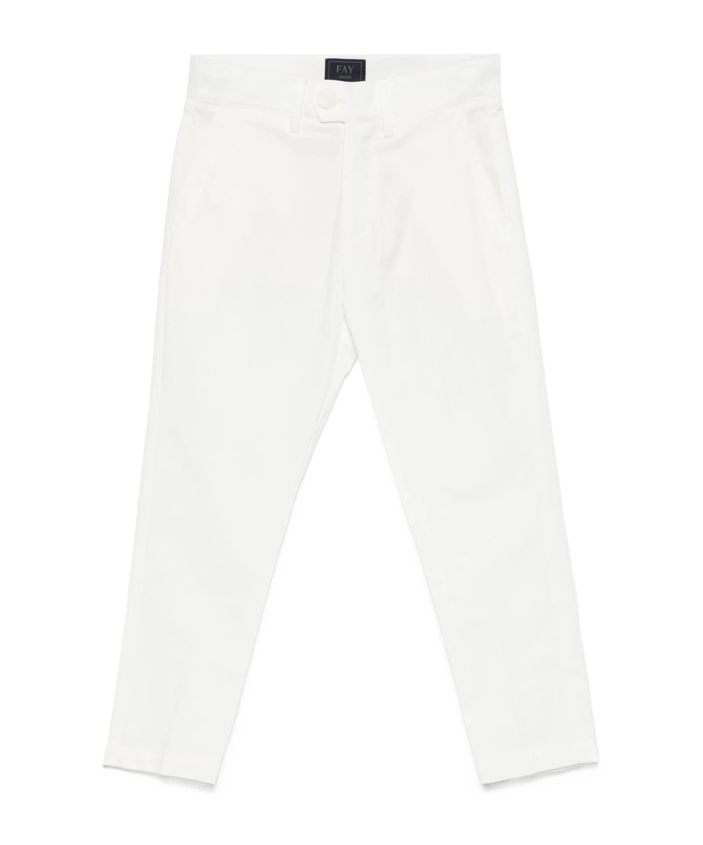 Fay Gabardine-weave Chinos In White