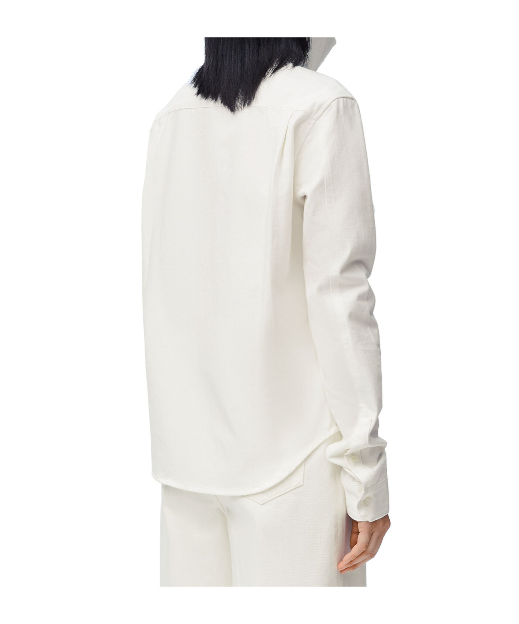 Loewe Bow-detail Cotton Shirt In White