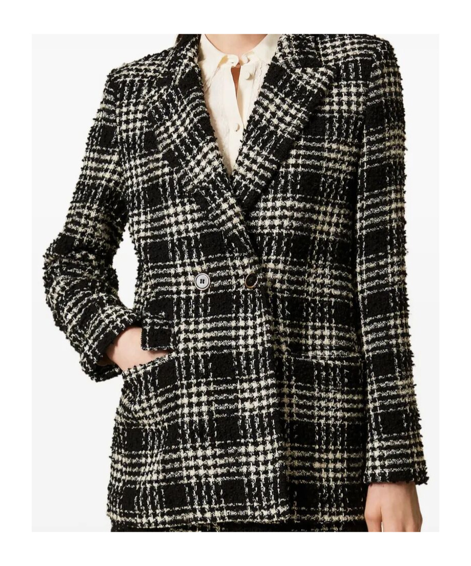 Twinset Longline Blazer Featuring Button Detailing In Black