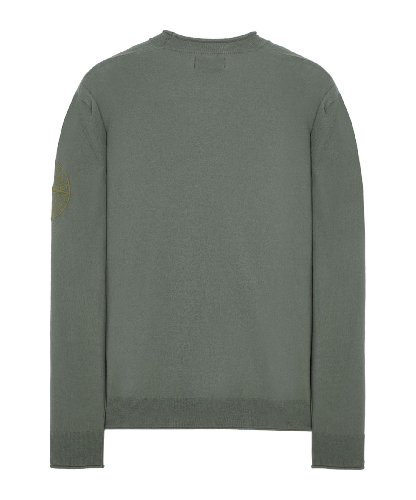 Stone Island Tricot Vert Coton In Green