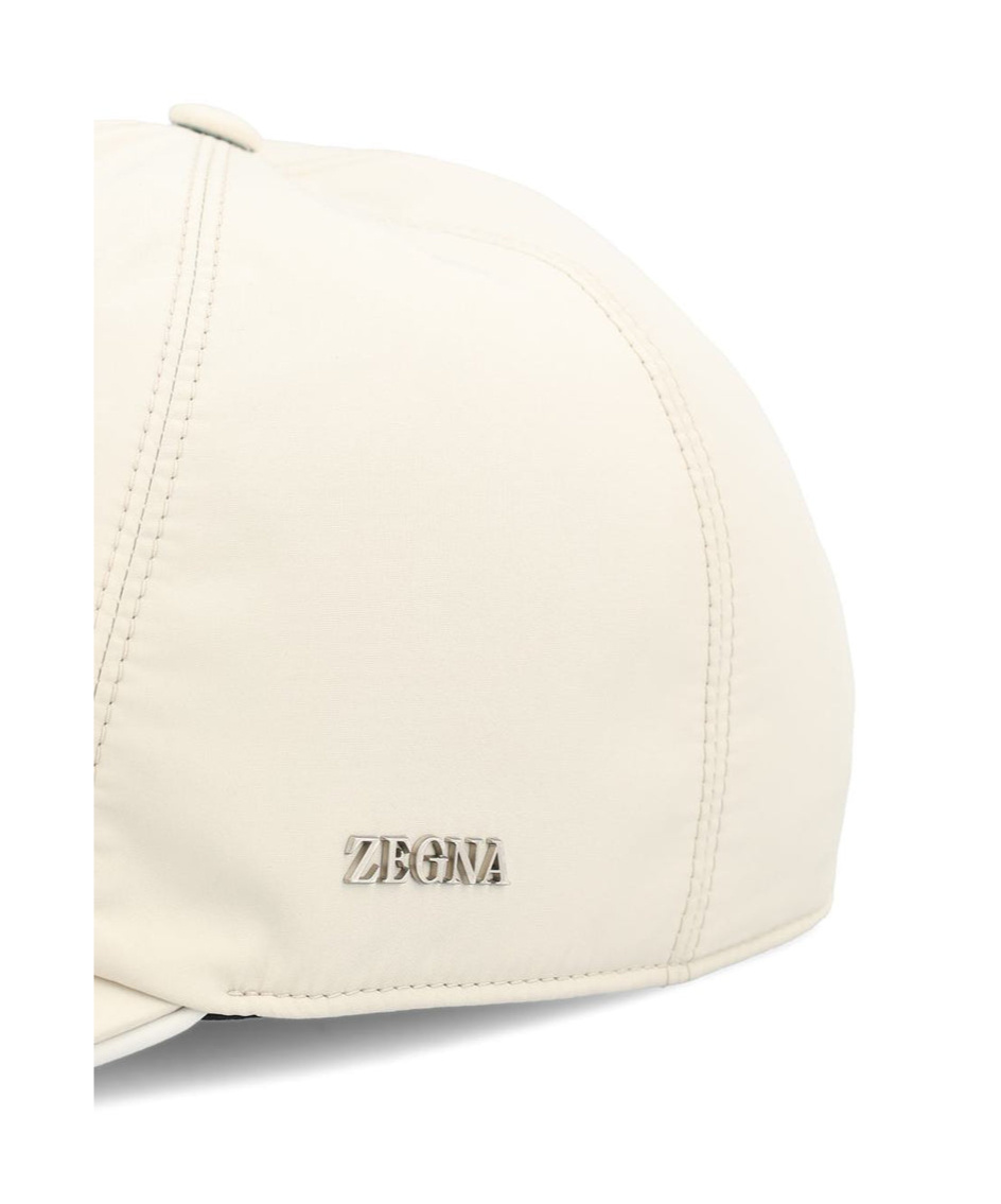 Zegna Logo Baseball Cap In White