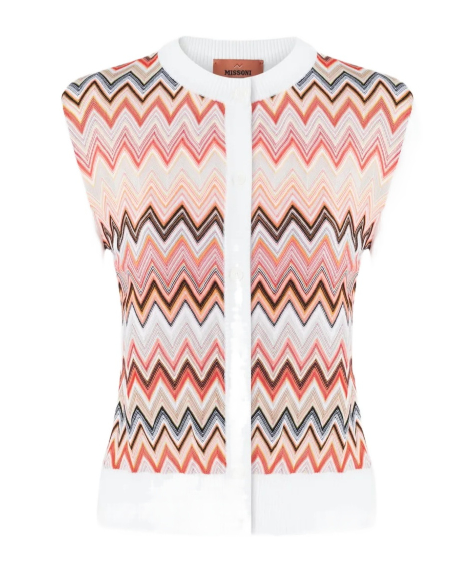 MISSONI CHEVRON-INSERT CARDIGAN