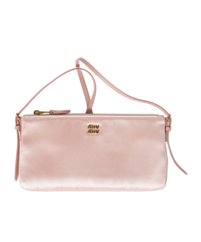 Miu Miu Satin Mini Handbag In Pink