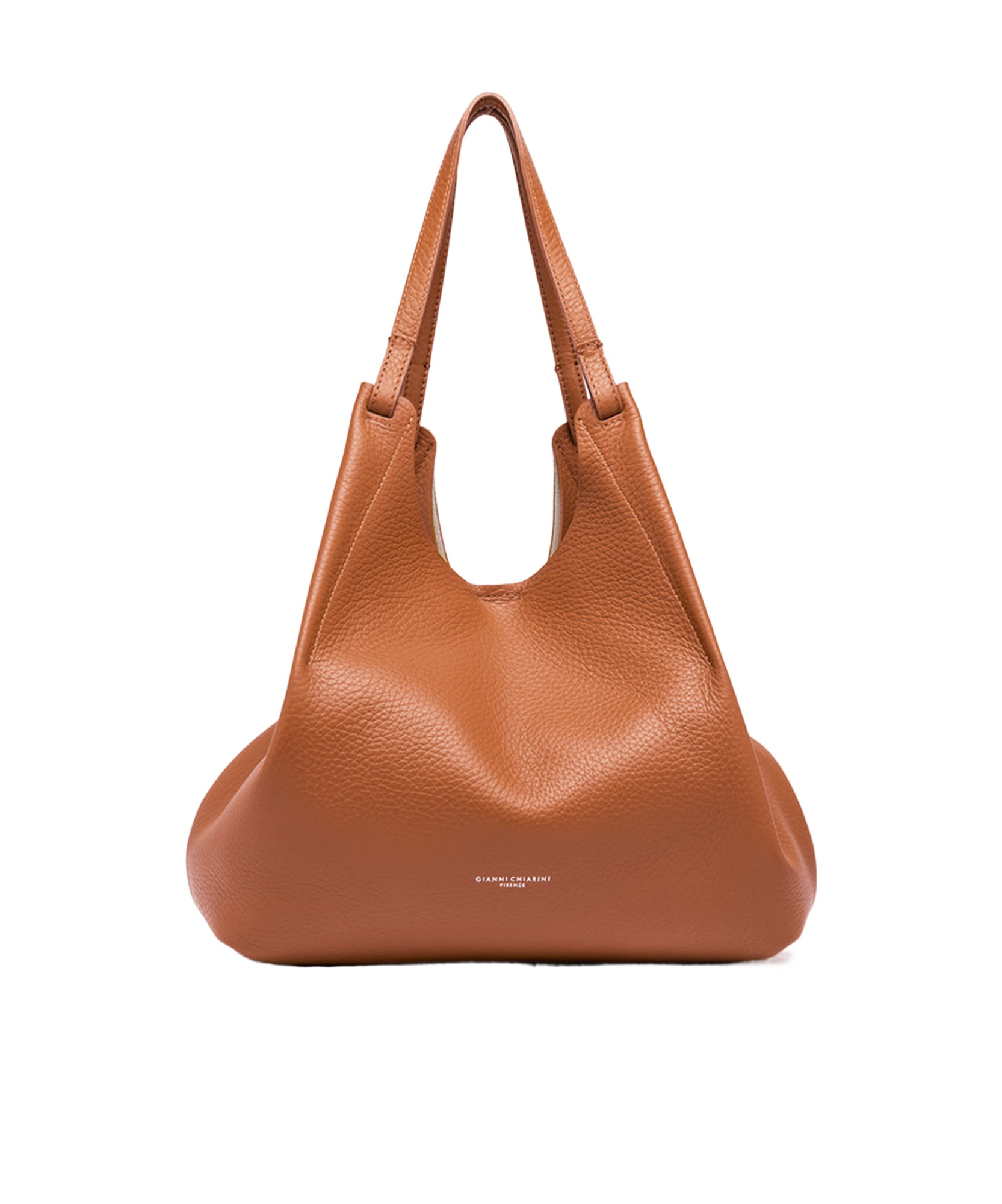 Gianni Chiarini Double Handle Shoulder Bag In Brown