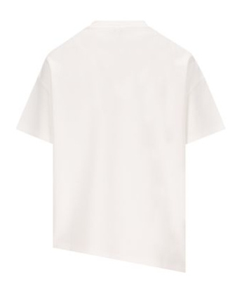 Loewe Asymmetric T-shirt In Cotton Blend In White