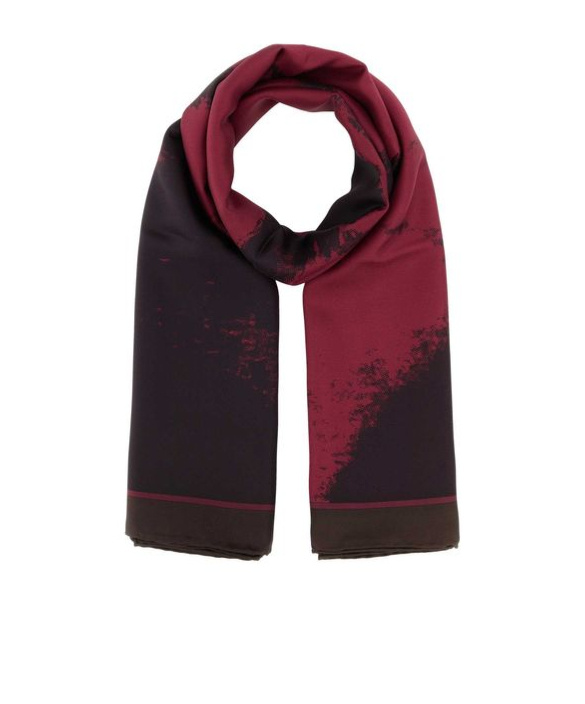 Alexander Mcqueen Twill Foulard Abstract Pattern In Black
