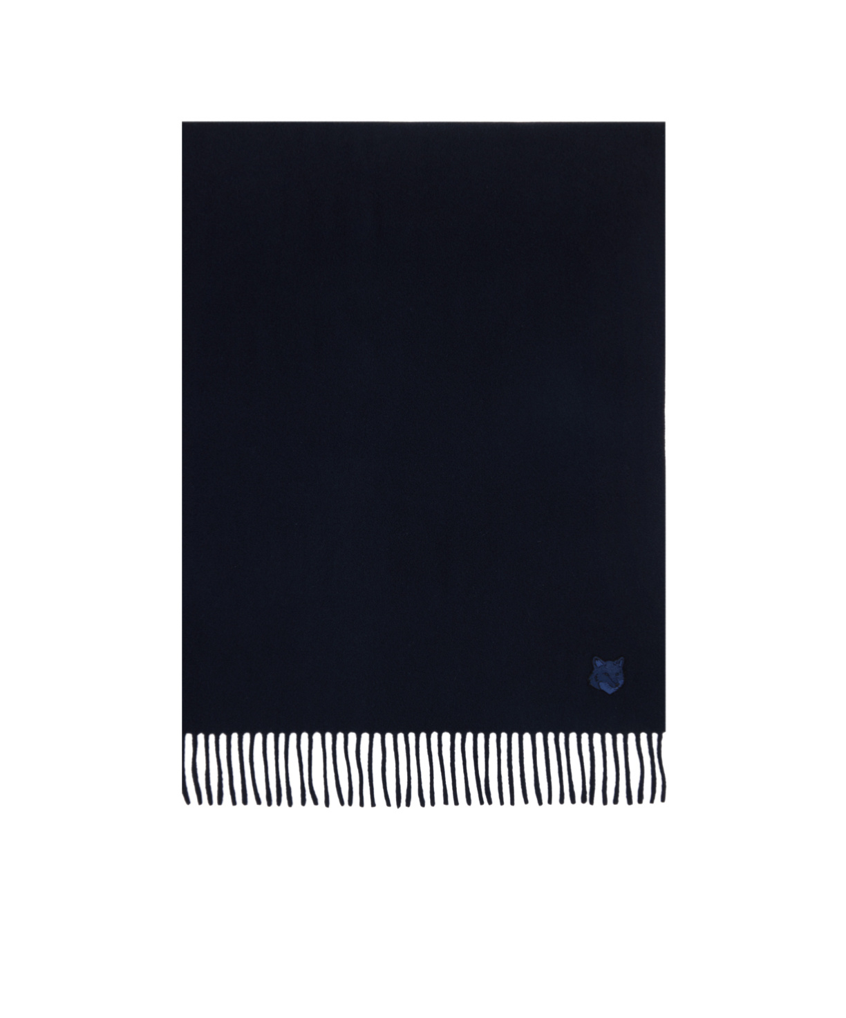 Maison Kitsuné Bold Fox Head Patch Scarf In Black