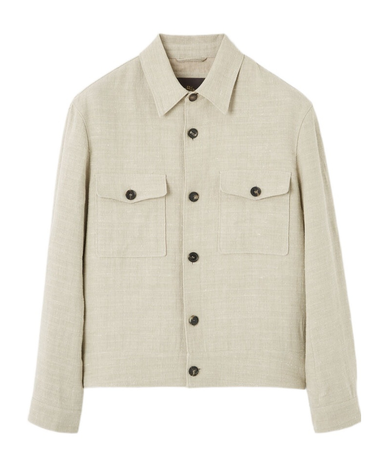 Loro Piana Clem Flax And Silk Blouson In Neutral