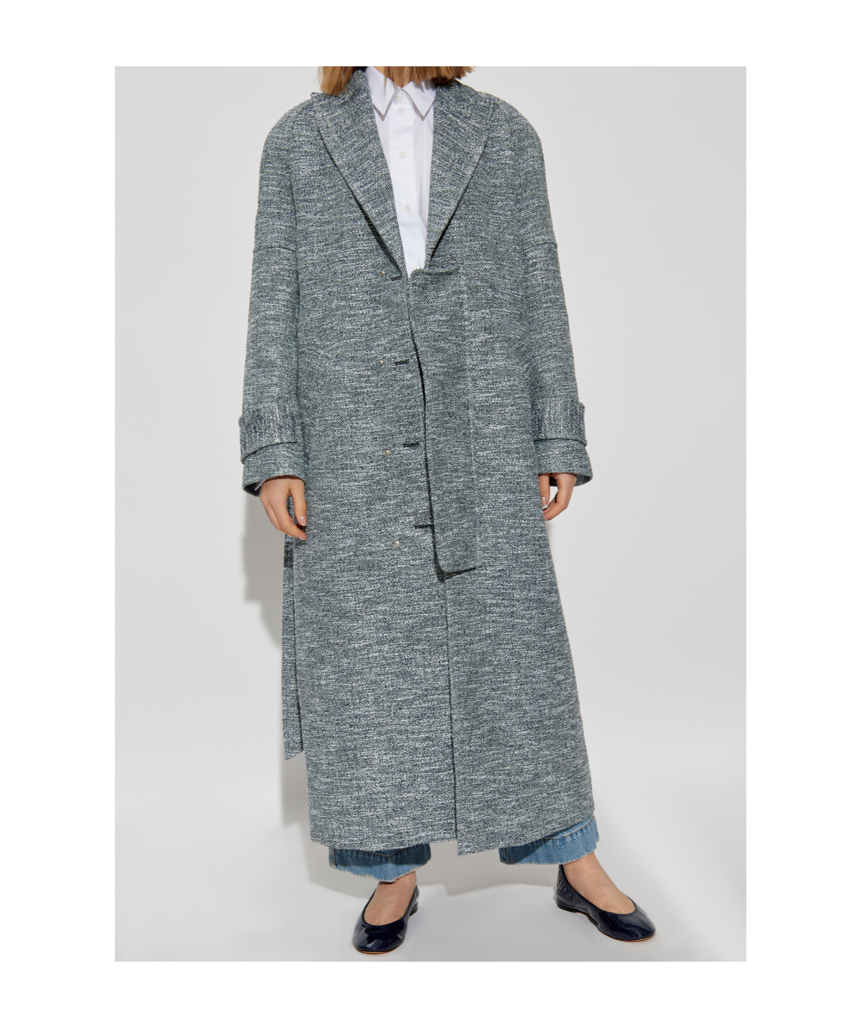 VICTORIA BECKHAM RAGLAN-SLEEVE SINGLE-BREASTED COAT