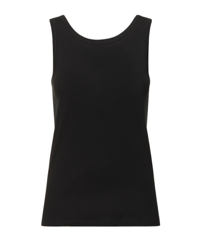 The Row Rib Knitted Vest In Black