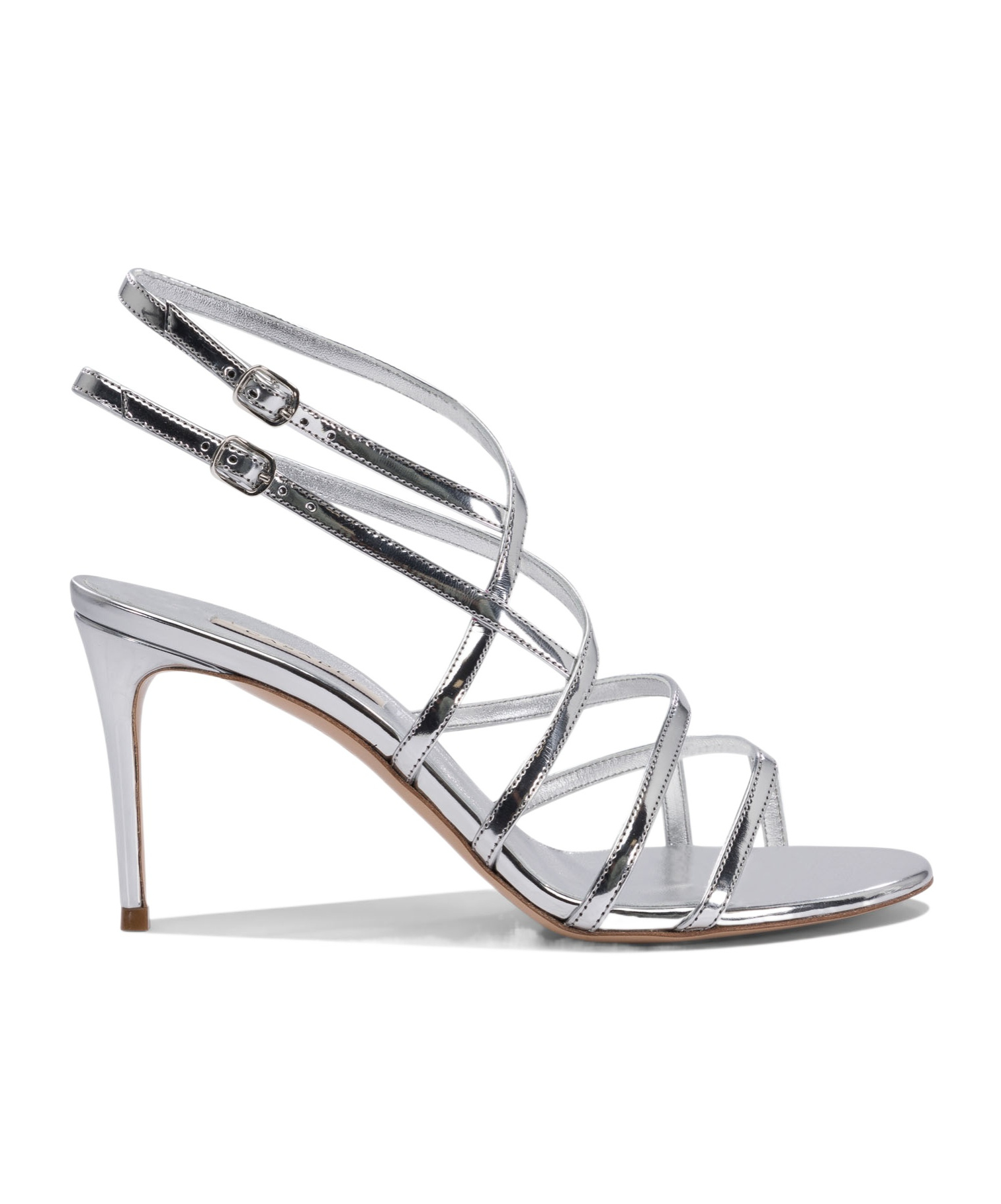 Casadei Round-headed High-heeled Sandals In Gray