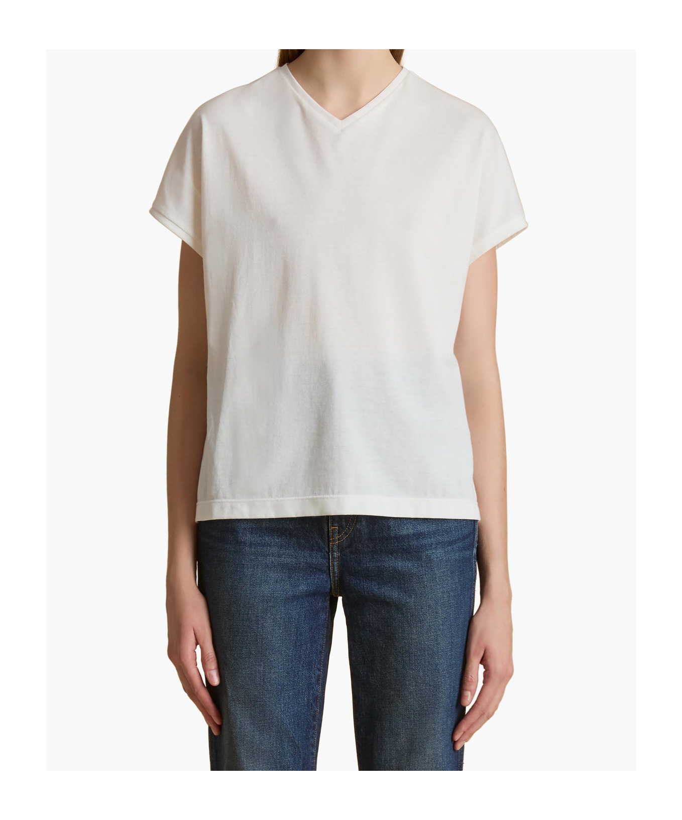 Shop Khaite Devra T-shirt In White