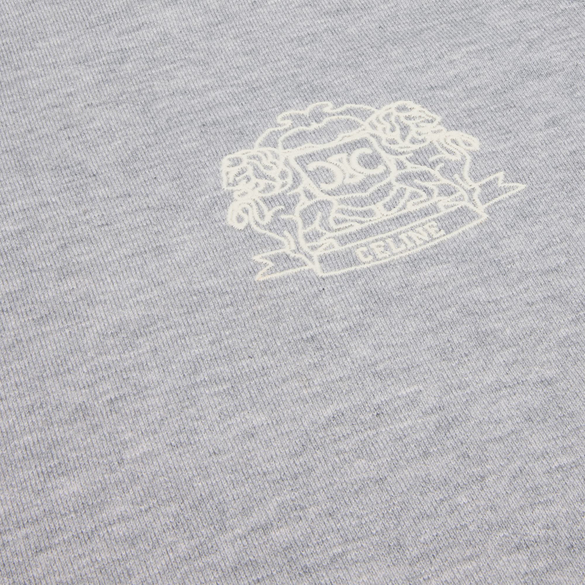 Celine Blason Sweatshirt In Cashmere Cotton In Gray