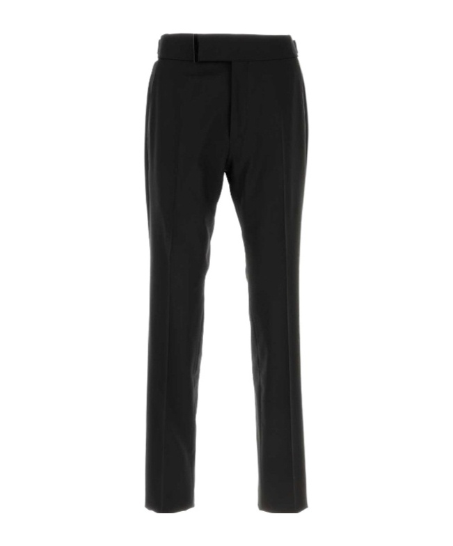 Tom Ford Tailored Wool And Mohair Trousers In Black