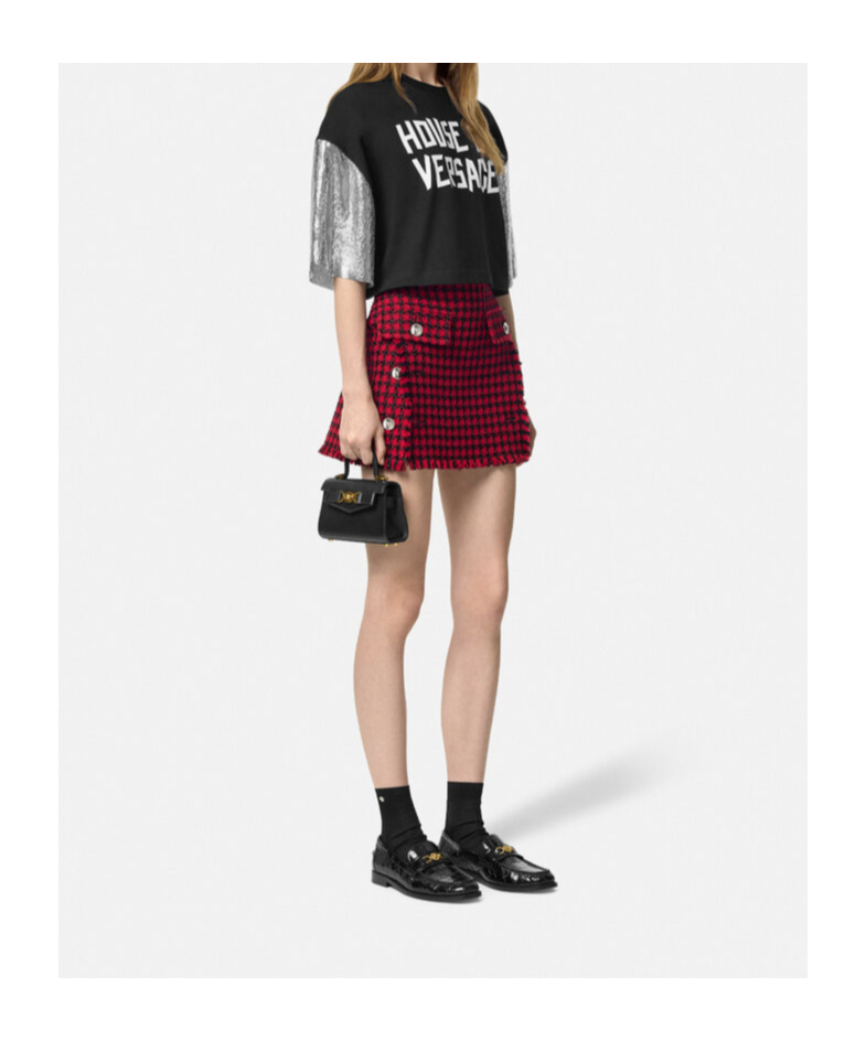 Versace Logo-print T-shirt In Black