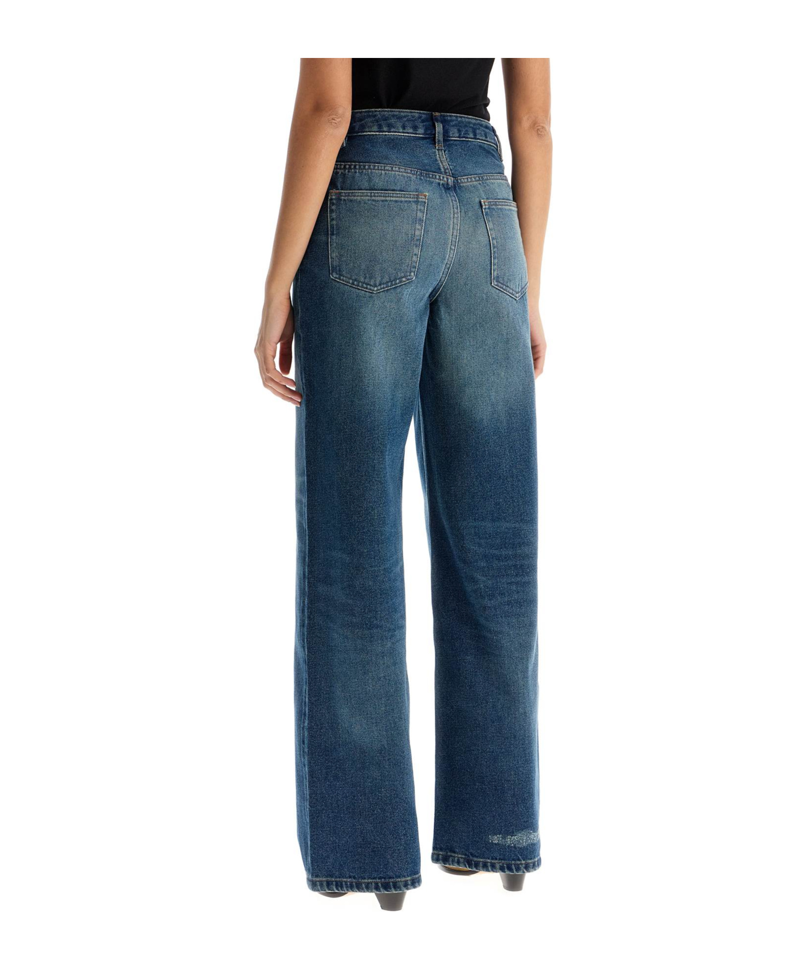 Apc Elisabeth Straight Jeans In Blue
