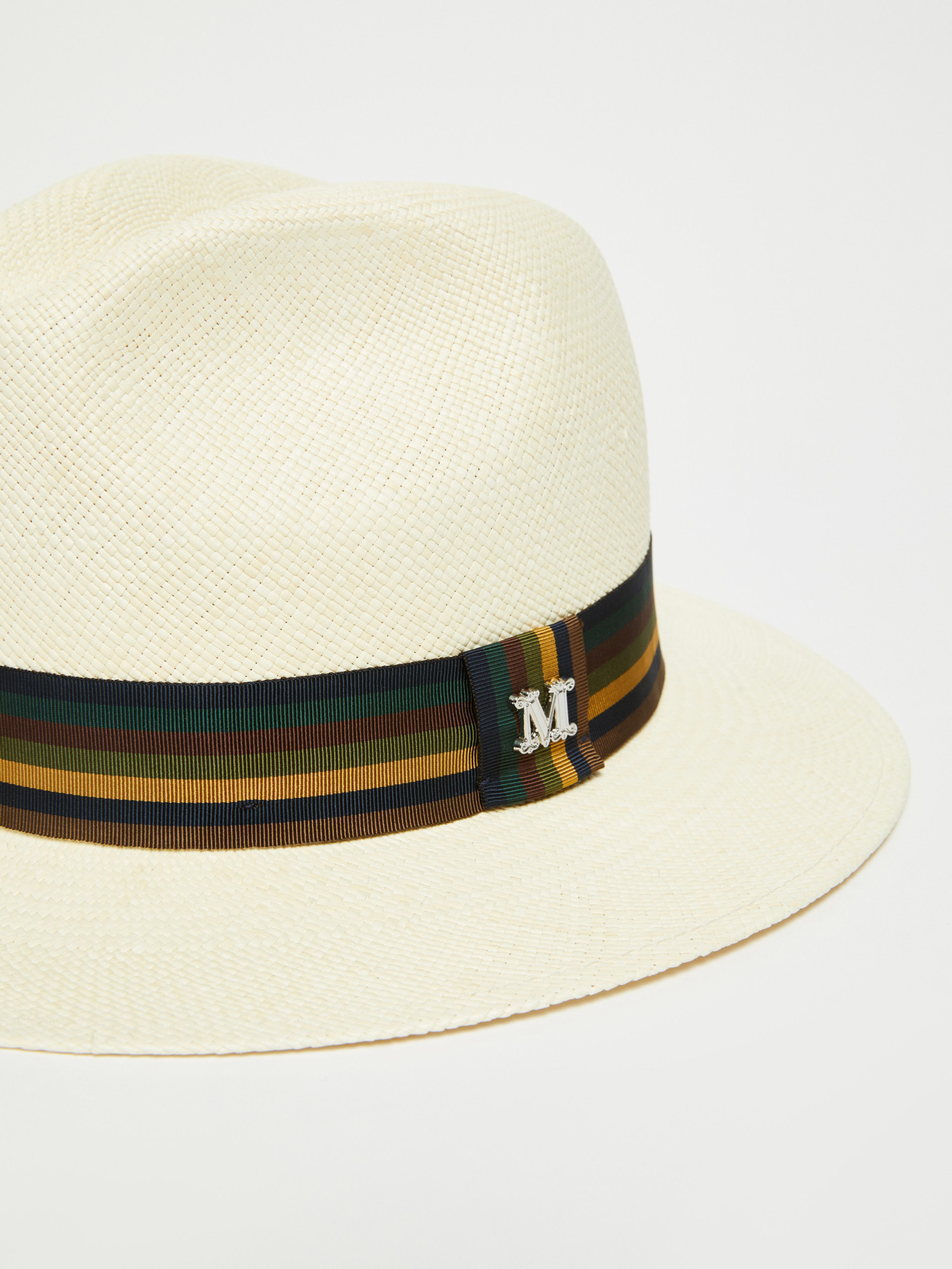Max Mara Rodesia Straw Panama Hat In Ivory