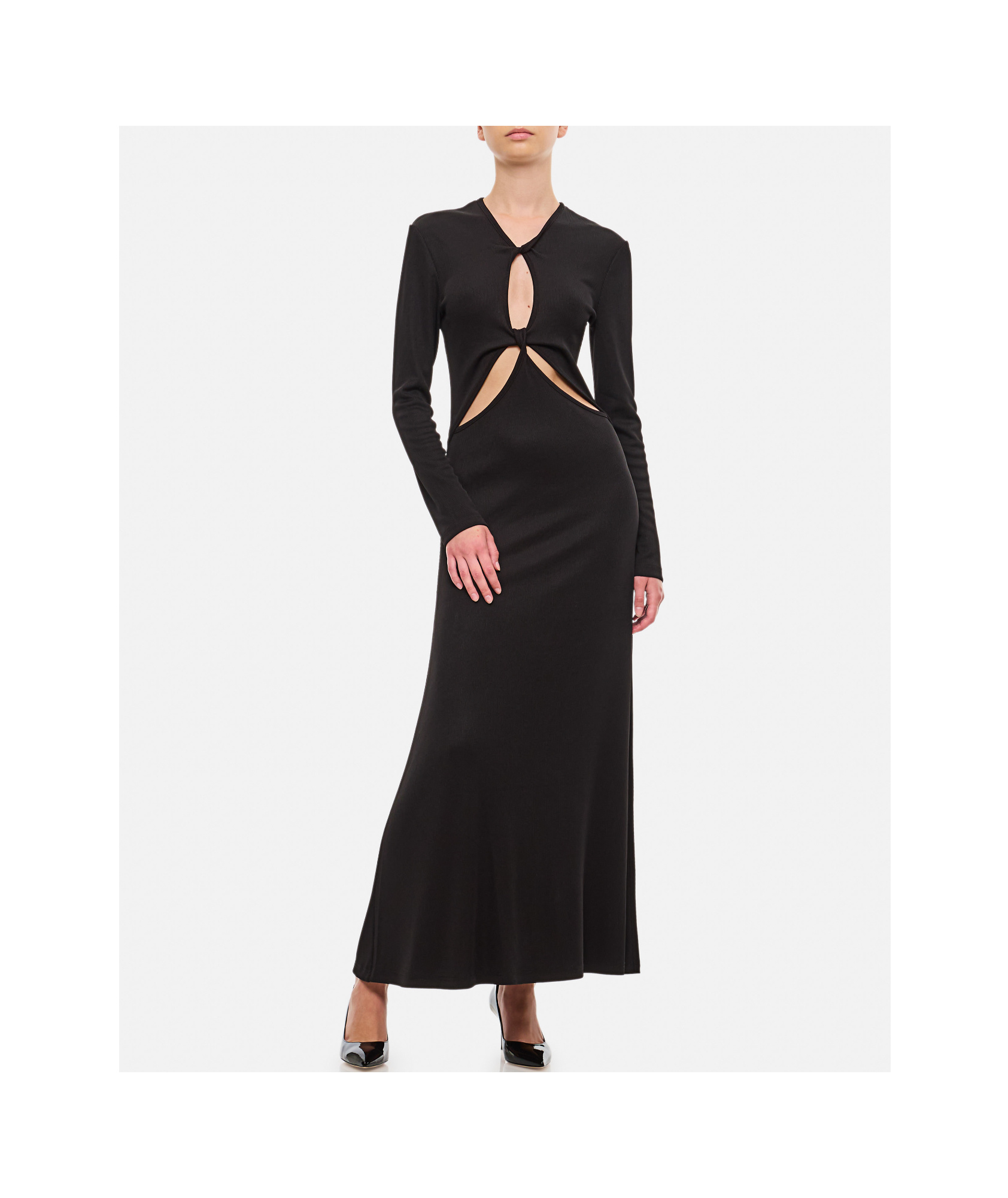Christopher Esber Open Twist Cutout Maxi Dress In Black