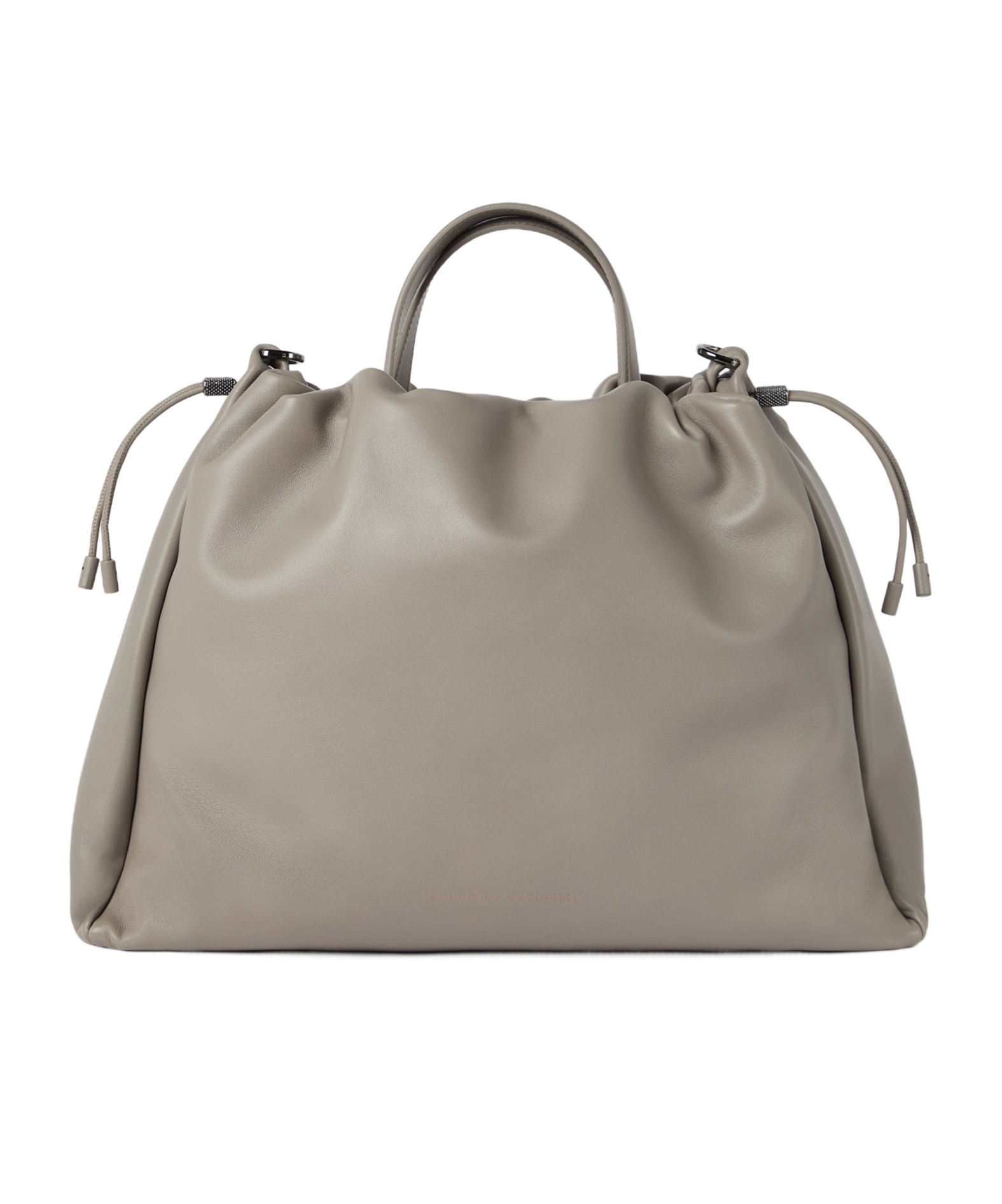 Shop Brunello Cucinelli Monili Drawstring Tote Bag In Nude