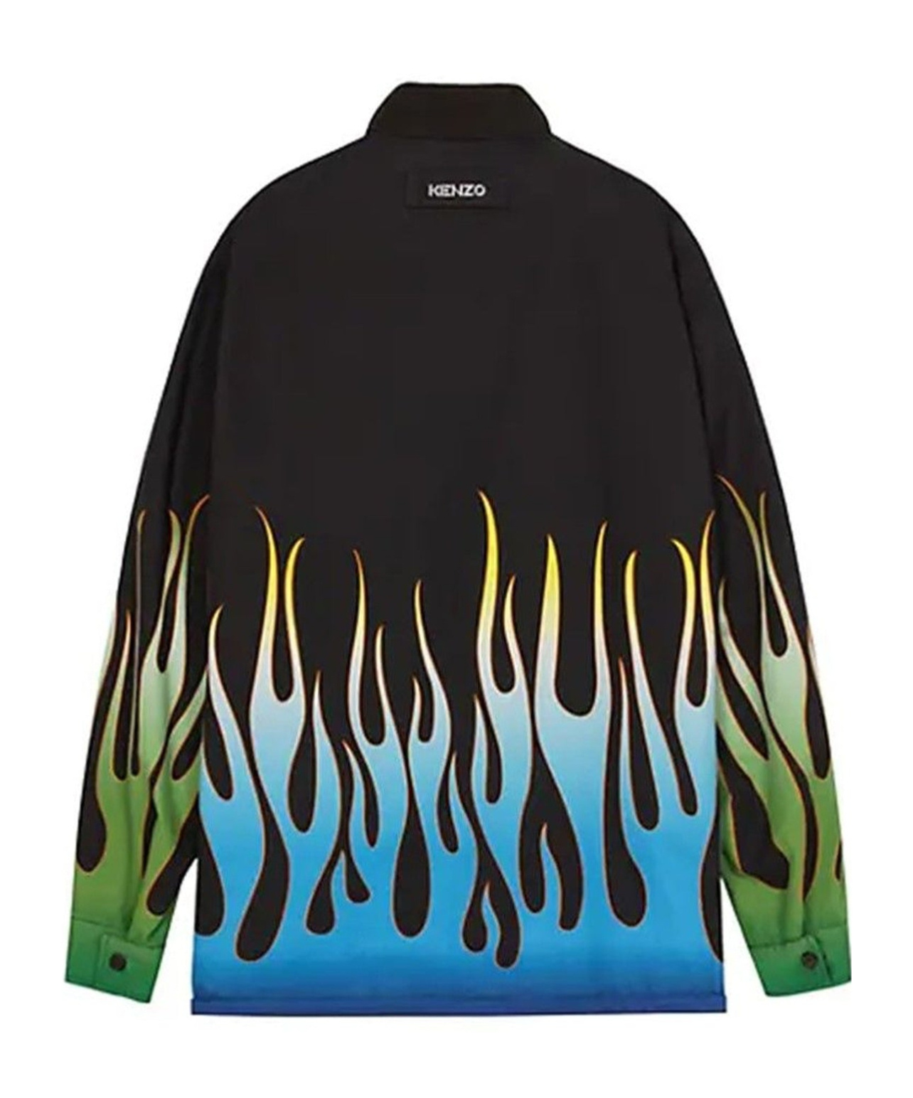 Kenzo Flame Print Reversible Jacket Men In Black