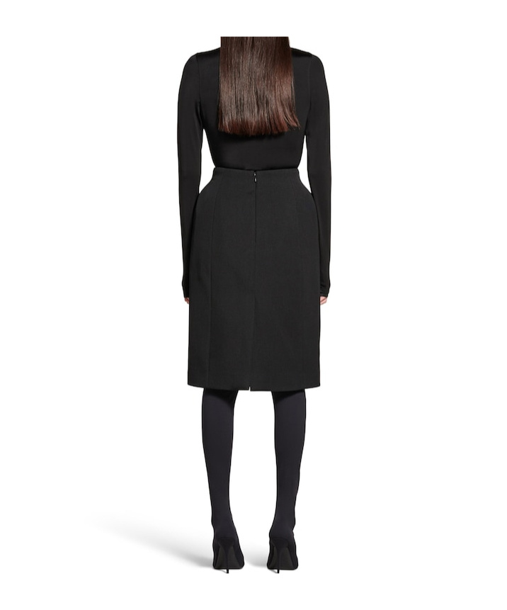 Balenciaga High Waist Skirt In Black