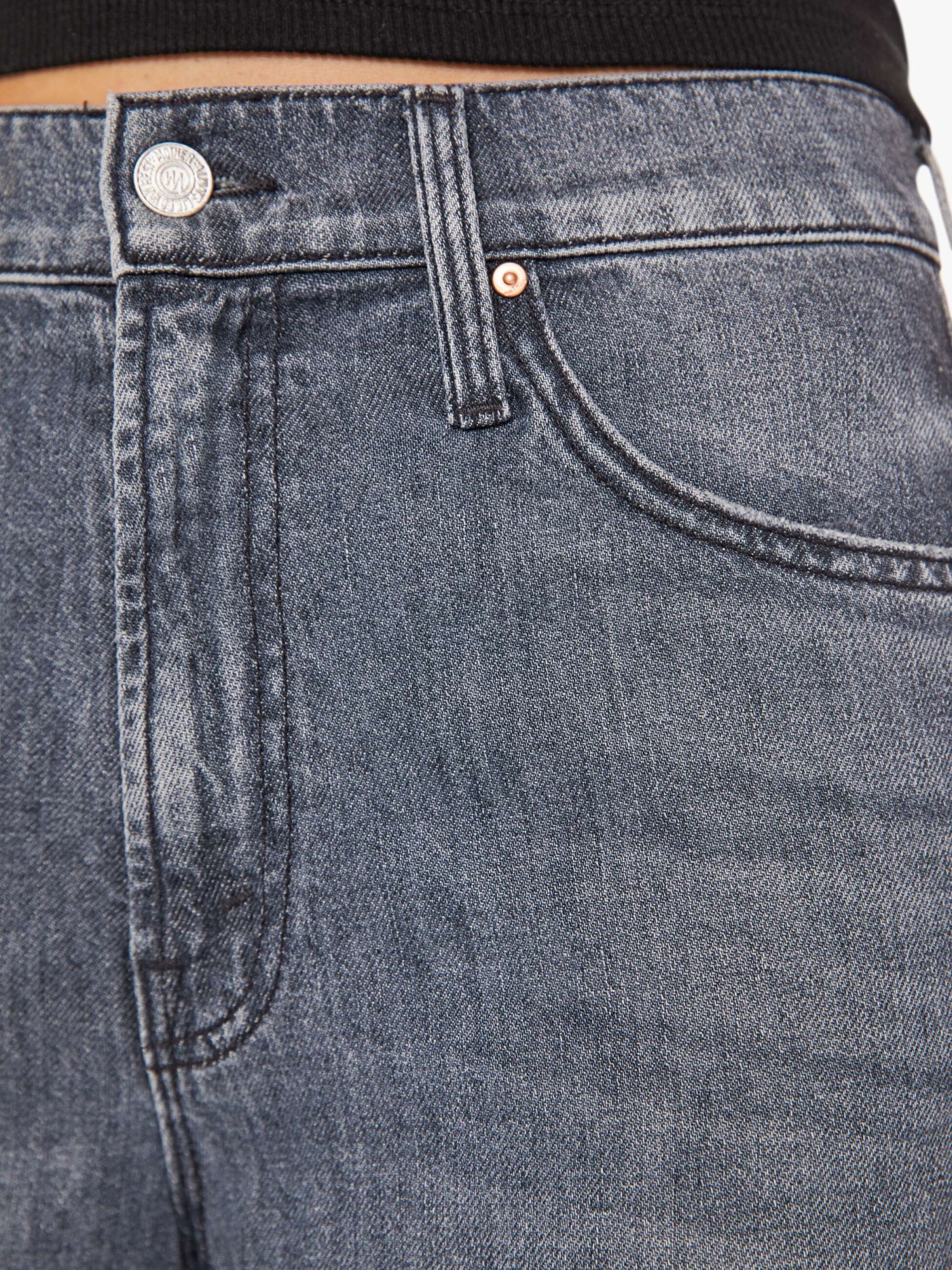 Mother The Dodger Low-rise Straight-leg Jeans In Gray