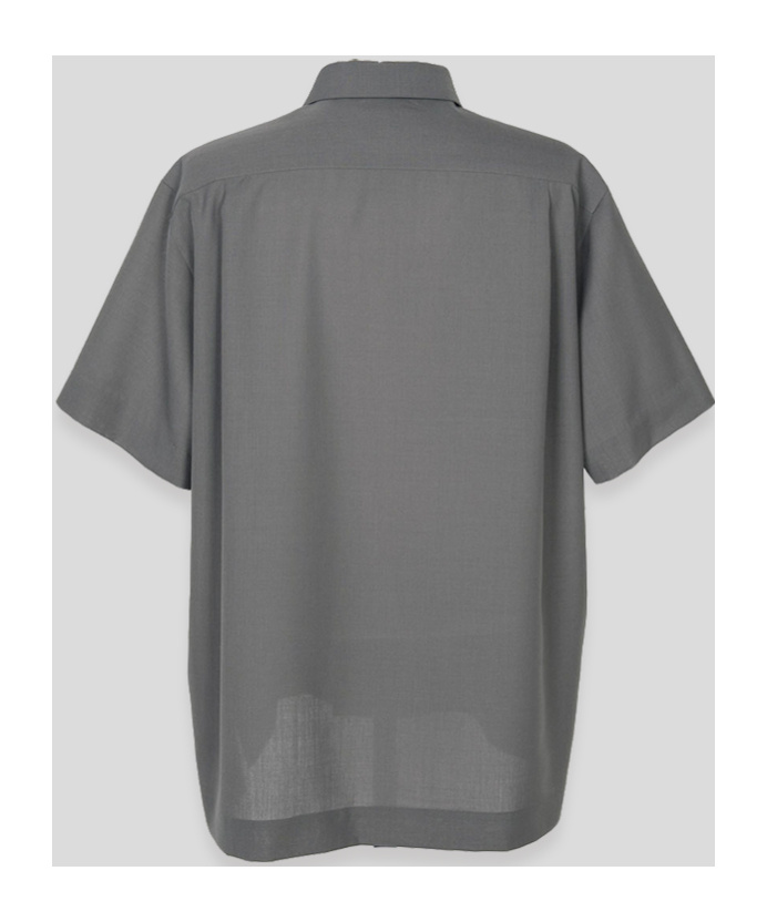 Sacai Short Sleeve Button-up Suiting Shirt In Gray