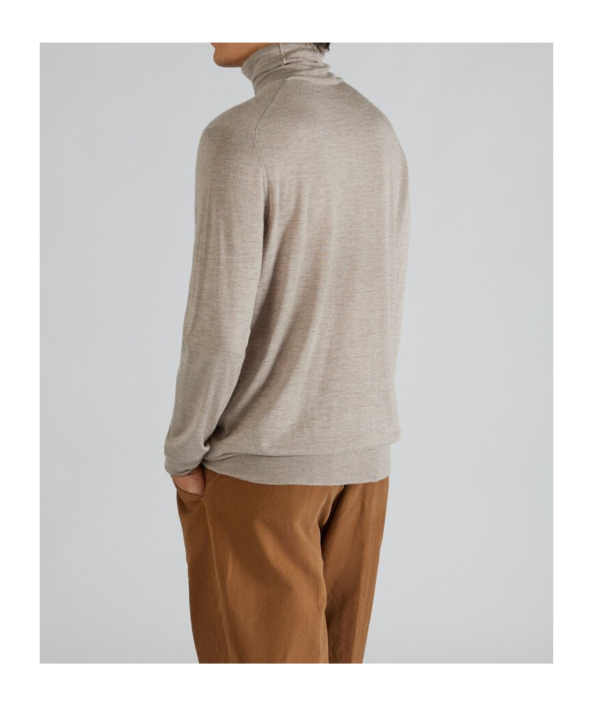 Zanone Turtleneck Sweater In Nude