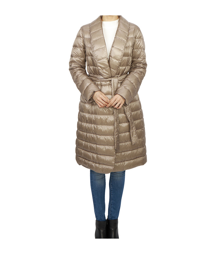Shop Herno Quilted Down Jacket In Nude