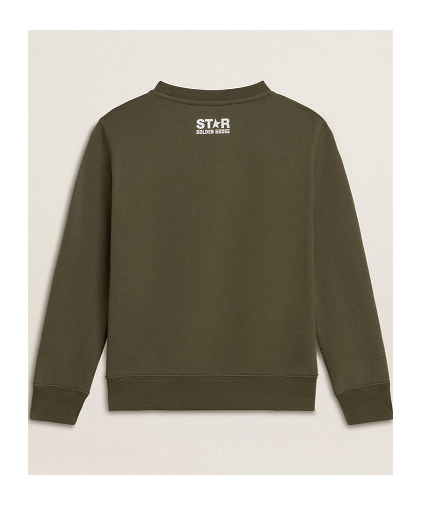 Golden Goose Star Pattern Sweatshirt In Green